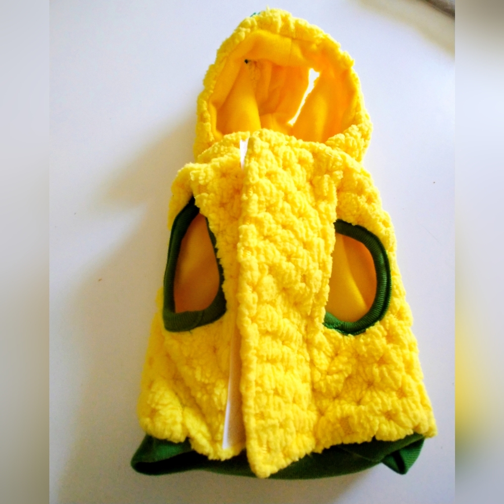 Pineapple Dog Costume - Yellow and Green - Picture 2 of 4